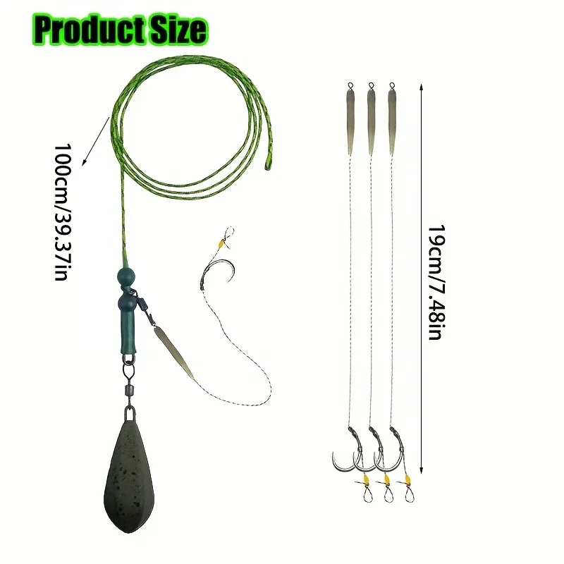 Kit Hair Rigs Carpa – Plomos Recubiertos y Ganchos Giratorios - imagen 4