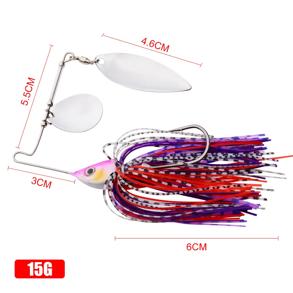 Señuelo giratorio de Metal para pesca, cebo duro de 10g, 15G y 20G, 1 unidad - imagen 3