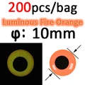 200pcs10mmFireOrange