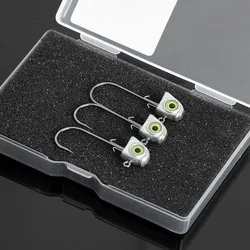 JYJ Anzuelos Jig Head para vinilo con ojos 3D