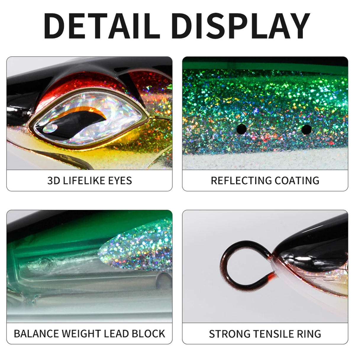 24cm 110g Popper Stickbait anzuelo de agua salada gran Swimbait atún Wahoo Pesca Wobbler de fundición larga Mahi Marlin Wahoo aparejos de Pesca de mar - imagen 4