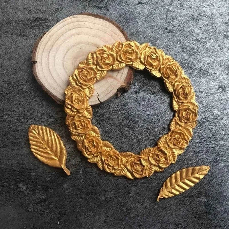 Molde silicona 3D guirnalda de rosas para fondant y galletas - imagen 3