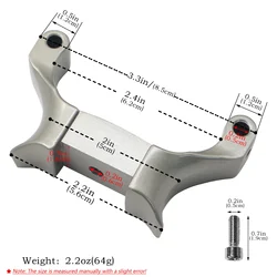 Cabeza de tirachinas de aluminio macizo, ensamblaje manual robusto