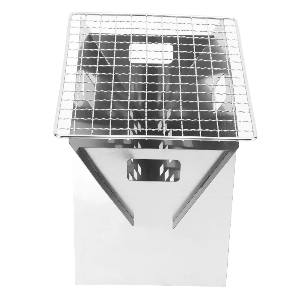 Parrilla plegable acero inoxidable – Mini barbacoa portátil para pesca - imagen 2
