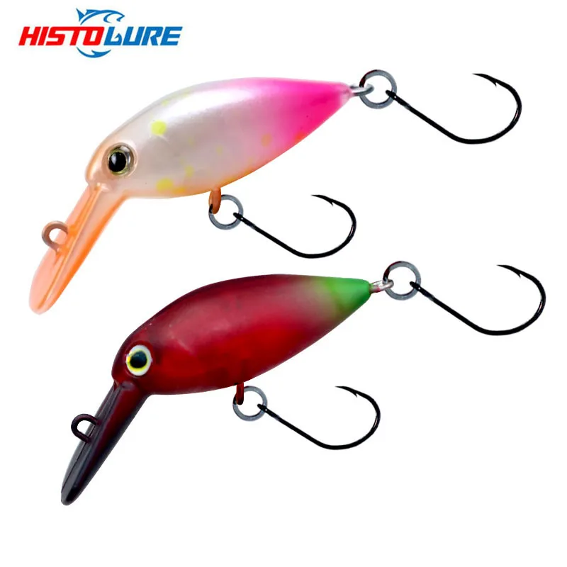 HISTOLURE Area trucha ultraligero Crankbait señuelo de Pesca 30mm 2,4g hundimiento lento Minnow Pesca Wobbler cebo para trucha