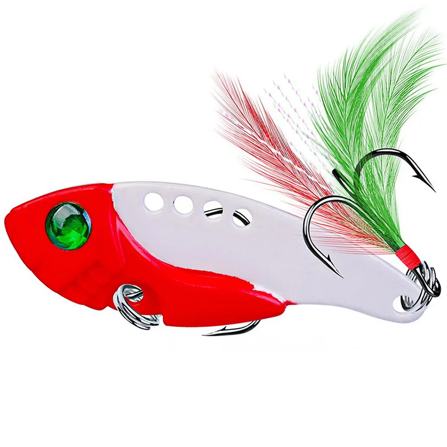 Rattlin Vib Spoonbait Señuelos de Pesca cuchara cebo duro de Metal Wobblers artificiales para Lucio Trolling pescado 50mm 10,5g aparejos de pesca - imagen 5