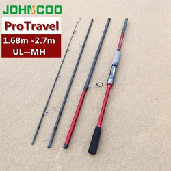 Caña de pescar de viaje UL ML MH acción 1,68 m -2,7 m caña de pescar de fundición larga caña giratoria caña de pescar de fundición de alta calidad