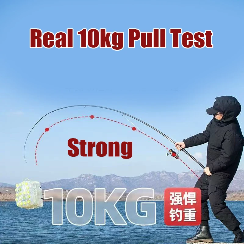 2,4 M 2,7 M 3,6 M 3,9 M 4,5 M la mejor caña de pescar giratoria portátil telescópica caña de pescar 15kg viaje mar barco pesca en roca caña giratoria - imagen 4