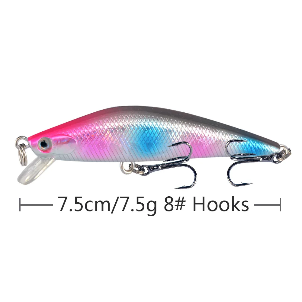 Señuelo de Pesca de pececillos, 1 piezas, 75mm, 7,5g, Isca, cebo duro Artificial, carpas, aparejos - imagen 5