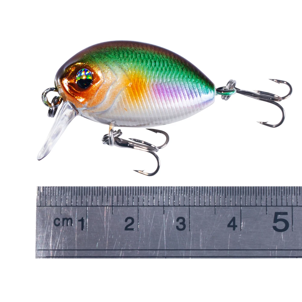 Señuelo de Pesca con manivela de 7 piezas, 3,8 cm, 3,8g, Isca, cebo duro Artificial, Lucio, carpa, Crankbait, señuelos Topwater wobblers, aparejos de Pesca - imagen 5