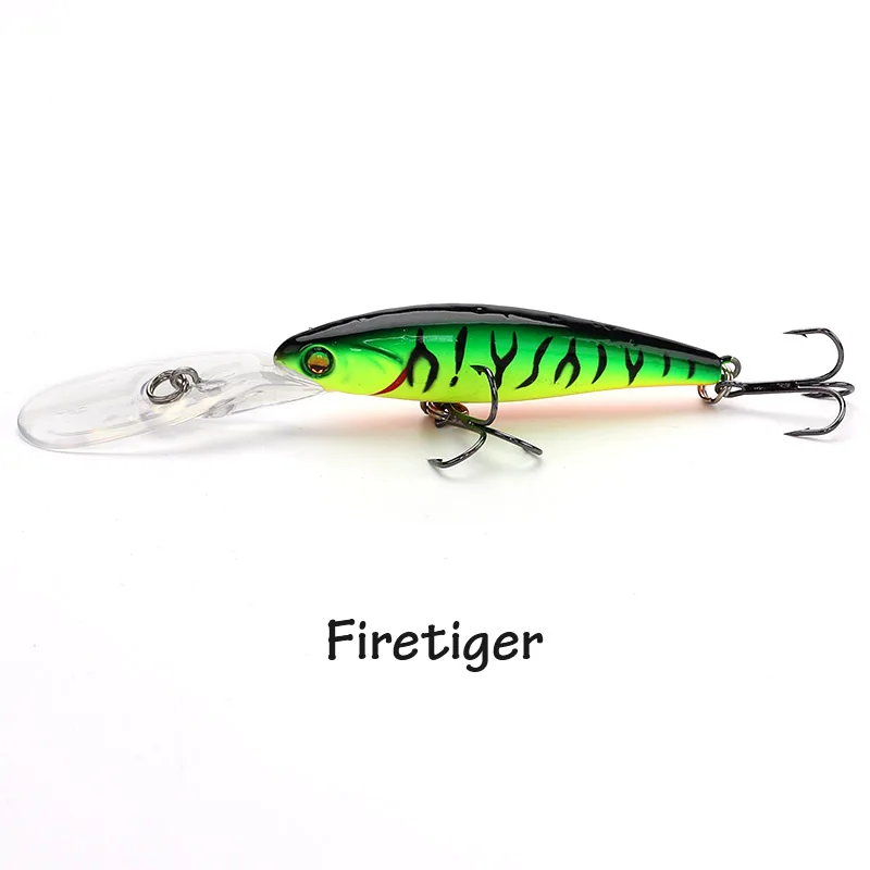 Señuelo Jerkbait flotante de 65mm y 5,8g, Wobblers de buceo profundo para Lucio, perca, lubina, pececillo negro, Crankbaits, cebo duro para pesca al curricán - imagen 5