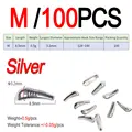 M 100pcs Silver