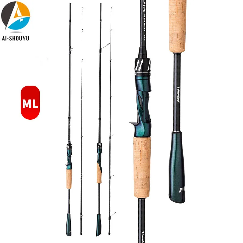 Caña de Pescar AI-SHOUYU de Carbono – Spinning para Señuelos Ligeros