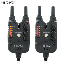 Hirisi-alarmas de mordida de pesca de carpa con luz LED, volumen ajustable, tono, sensibilidad, indicadores de mordida de pesca, B150