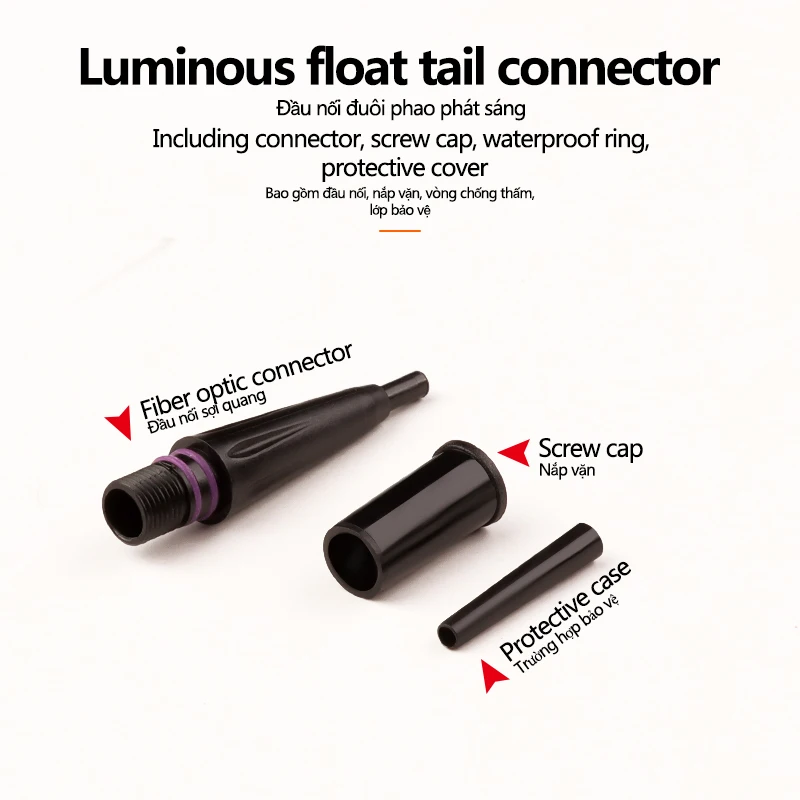 Cabezal de flotador de pesca, cabezal de boya cambiable de Color, tuercas Bobber luminosas electrónicas, herramienta de pesca, accesorios, 1 ud. - imagen 3