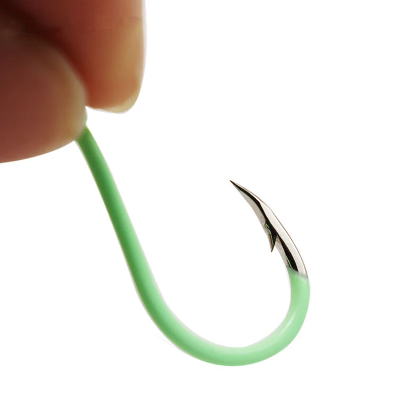 Anzuelos Chinu luminosos ZYZ, 12/24 unids/caja, anzuelos CHINU de acero rico en carbono, anzuelos fluorescentes para pesca nocturna, aparejos de anzuelos para carpa - imagen 5