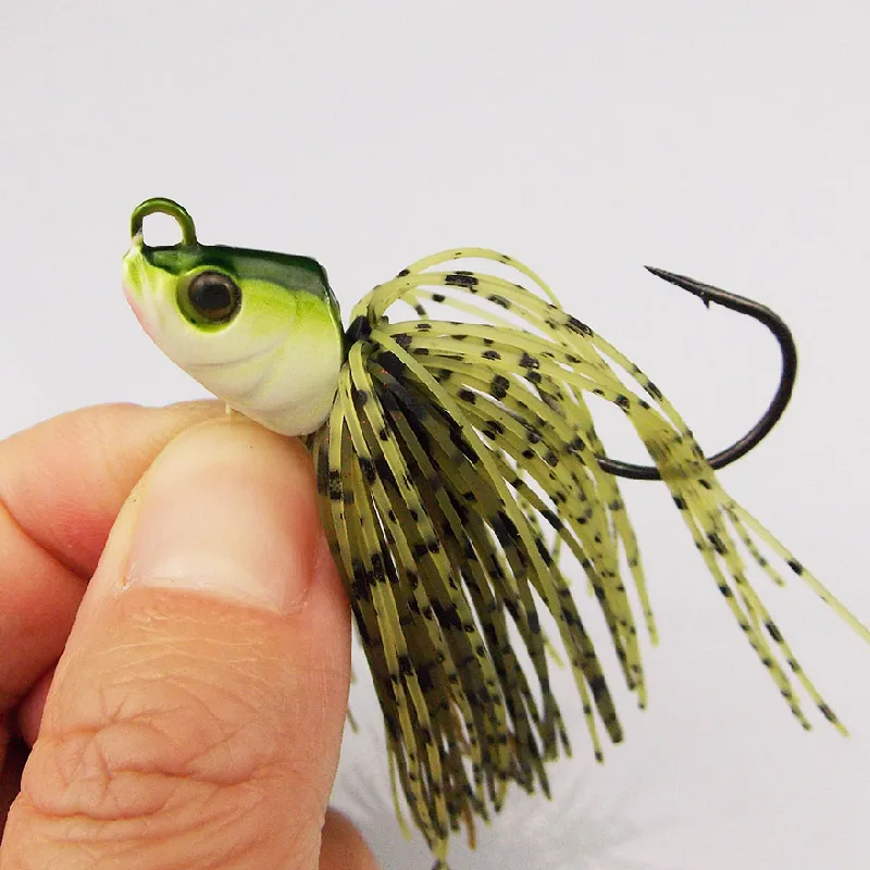 KESFISHING-falda de silicona, 5 uds., anzuelo de señuelo suave, cabeza de anzuelo, accesorios de pesca para anzuelos, plantilla de Metal, muchos hermosos colores intermitentes - imagen 4