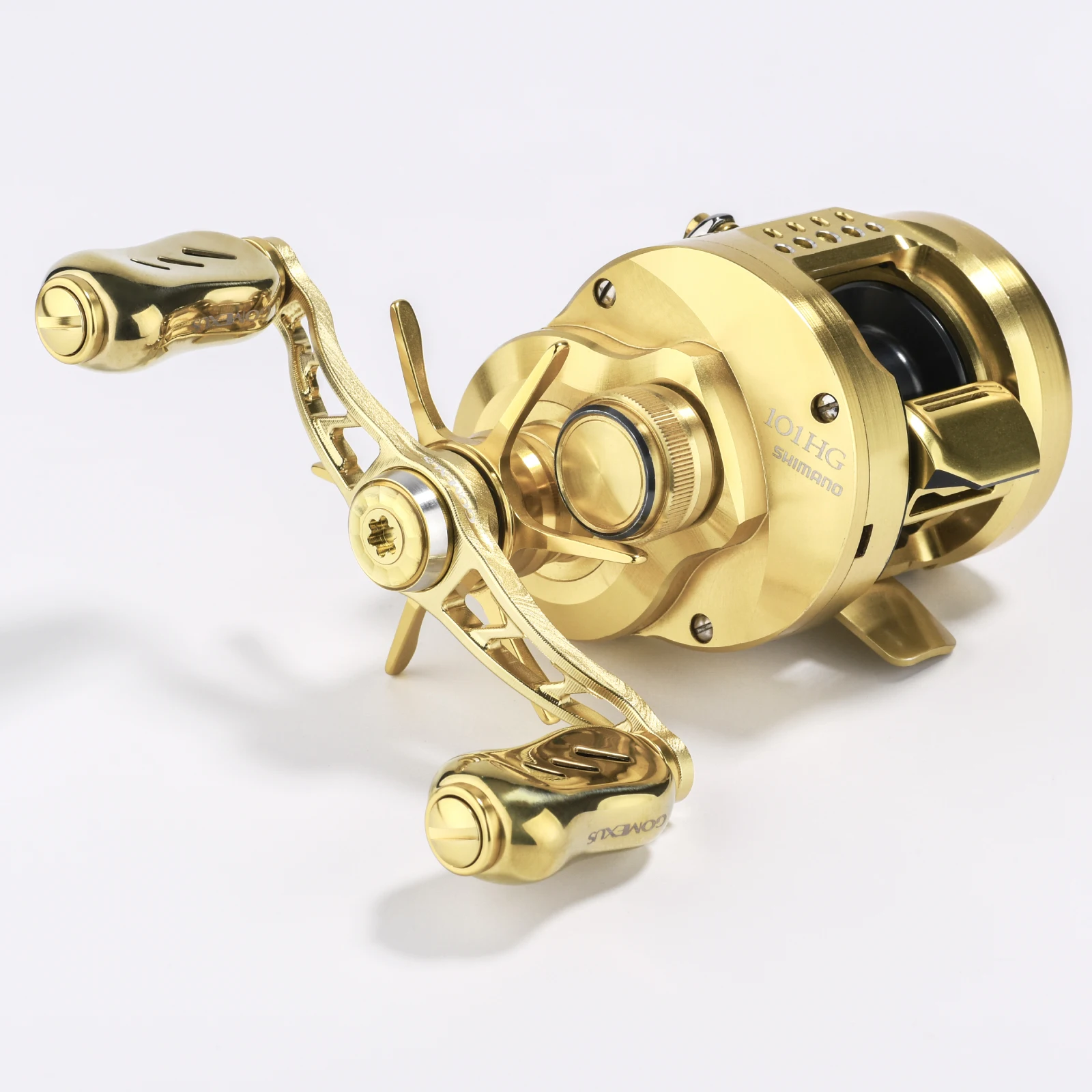 Mango de carrete Gomexus de 100mm con perilla de titanio de 22mm para Shimano Curado Calcutta Conquest 300 400 Daiwa Steez Tatula Baitcaster - imagen 2