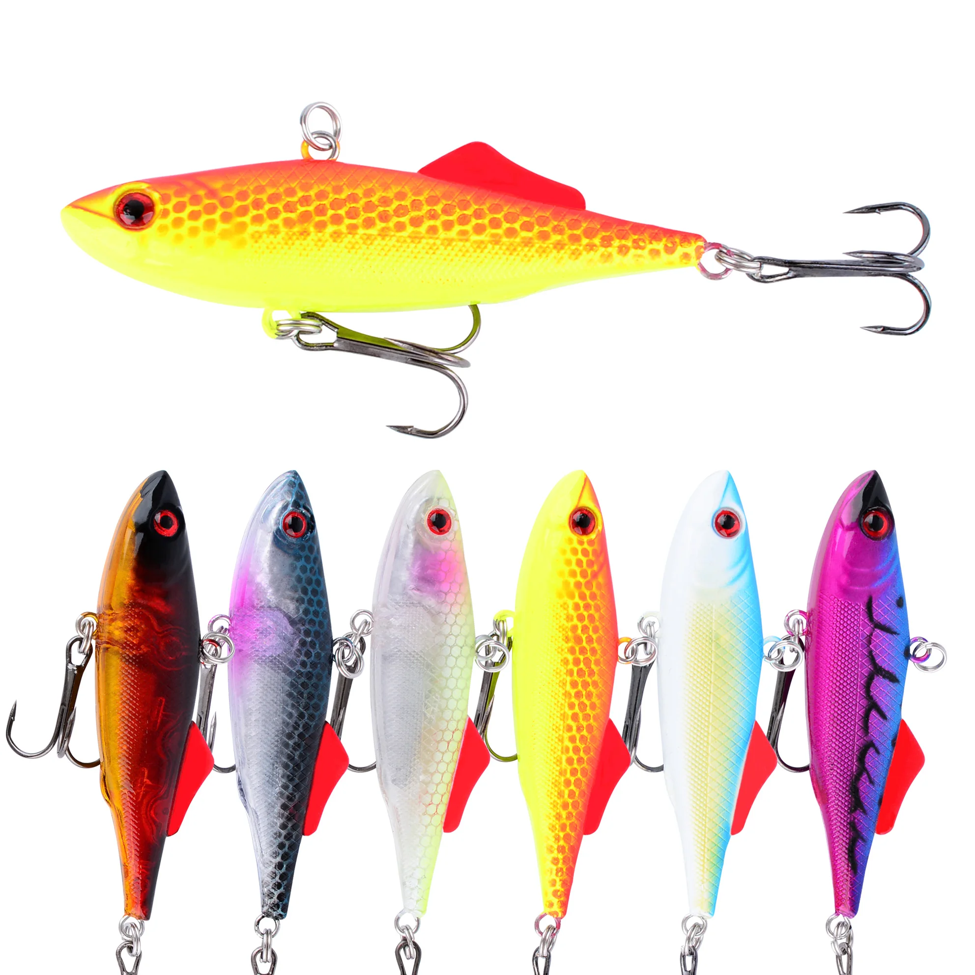 Señuelo de pesca hundido con vibración Vib, señuelo de Metal para curricán, cebo duro Crankbait, pesca de invierno, Lucio, 1 ud.