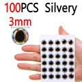 100pcs Slivery 3mm
