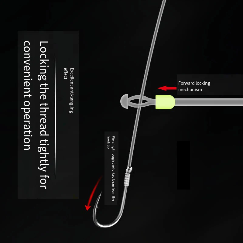 Gancho doble separable con divisor de distancia para pesca deportiva - imagen 3