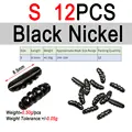 S 12pcs Black N