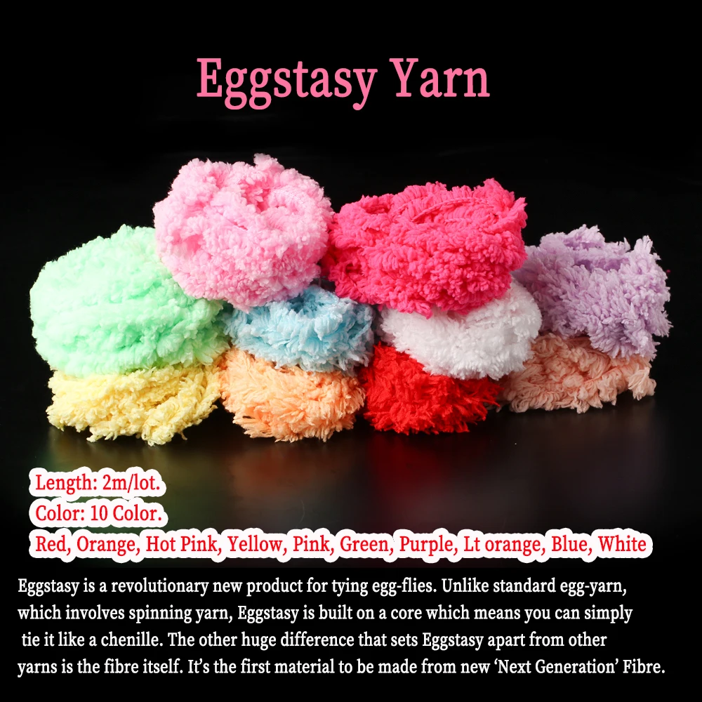 WIFREO-Hilo de fibra de chenilla sintética para moscas de huevo, Señuelos de Pesca de trucha, 10 colores - imagen 3