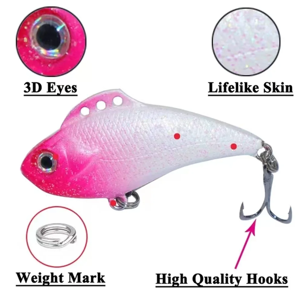 Señuelos de Pesca de 4cm y 4g, cebo de plástico Artificial, 5 colores disponibles, Crankbait, Wobblers, aparejos de Pesca, 1 unidad - imagen 5