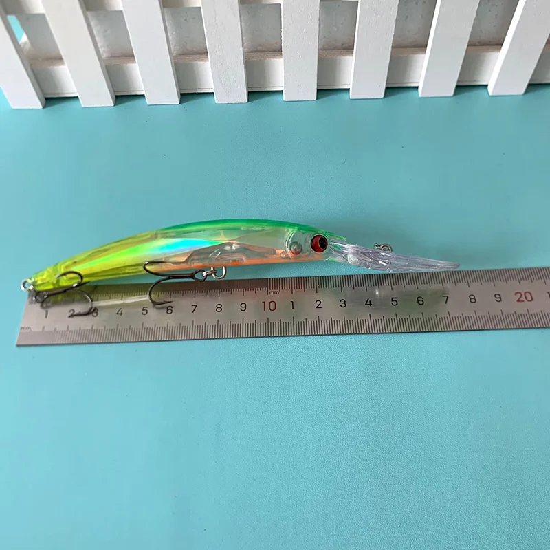 Testar-cebos duros de Pesca para curricán, Señuelos de Pesca de 130mm y 24g de fundición larga, pececillos artificiales, Wobblers de profundidad de buceo para lubina y Lucio - imagen 4