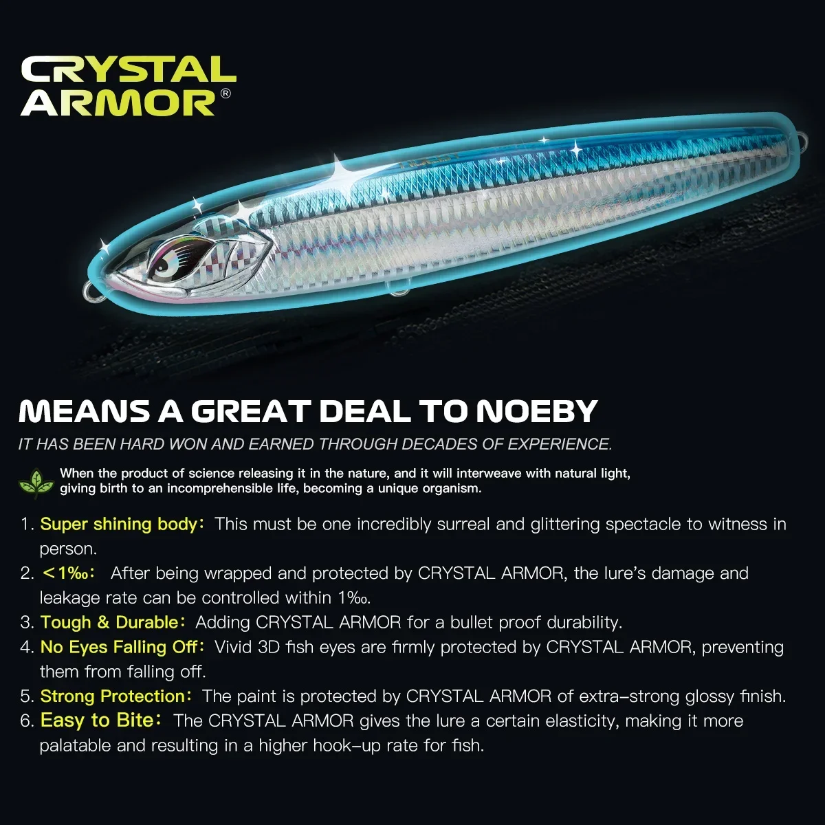 Señuelo de pesca Noeby hundido Stickbait 160mm 75g± 185mm 114g± 205mm 154g± lápiz reforzado cebo duro Artificial Señuelos de pesca de mar - imagen 5