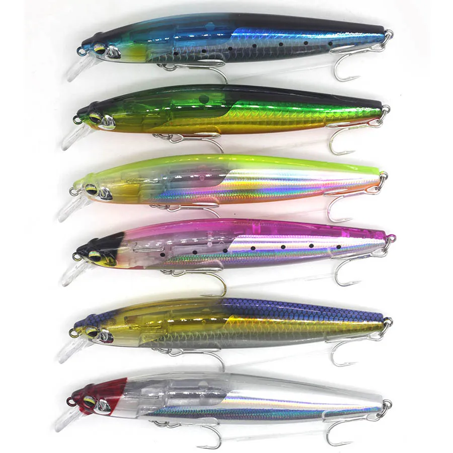 Señuelos de Pesca de calidad profesional, anzuelos flotantes de 120mm y 20g con hoja de Flash, Wobblers flotantes duros, Crankbait - imagen 4