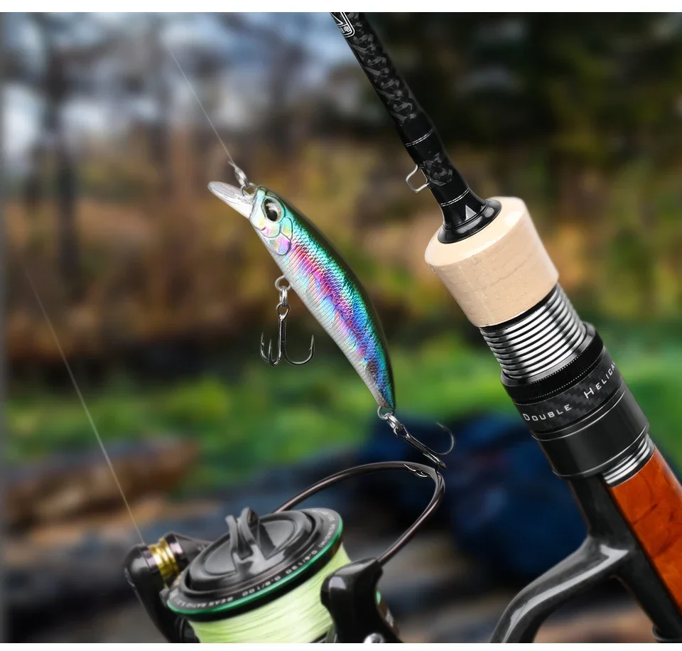 TSURINOYA 60mm 6,1g Señuelos de Pesca de pececillo hundido DW67 60S Jerkbait Stream Bass trucha cebo Mini Crankbait Wobblers aparejos de pesca - imagen 5