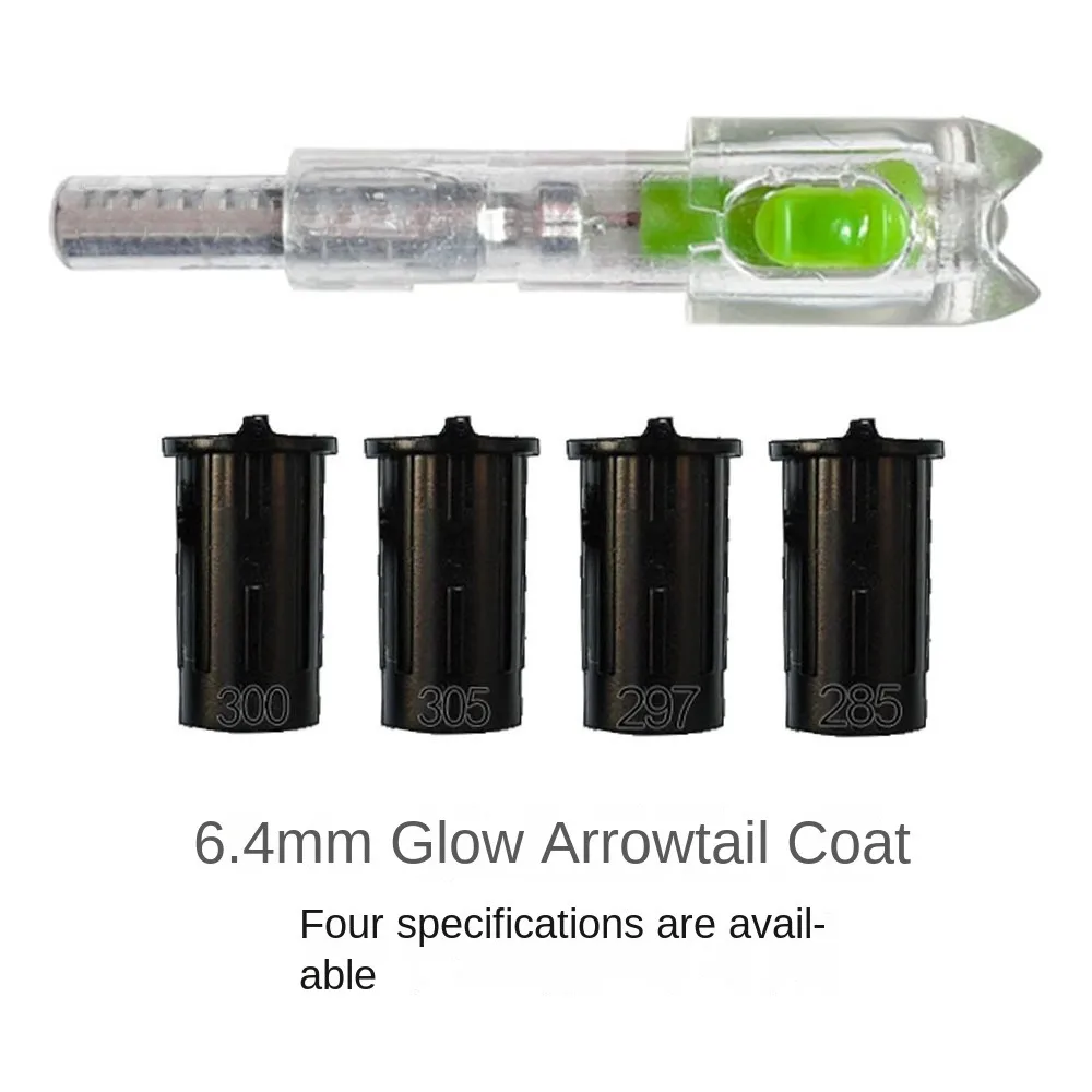 Accesorios ID6.4mm flecha iluminada Nock alta visibilidad caza LED flecha Nocks ballesta tiro con arco Nocks
