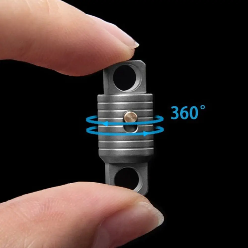Llavero portátil de aleación de titanio de alta calidad ultraligero 360 ° Llavero giratorio para coche, llavero EDC, herramienta pequeña para exteriores - imagen 2