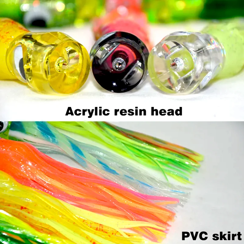 TAKEDO 170MM 50G pulpo Trolling señuelos faldas de calamar suaves Señuelos de pesca juego grande pesca en el mar cebos artificiales para atún Marlin - imagen 4