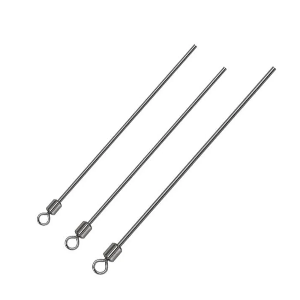 30 Uds. De alambre de acero duro, poste largo, giratorios de pesca, rodamiento de bolas, anillos sólidos giratorios para accesorios de pesca de carpa - imagen 4