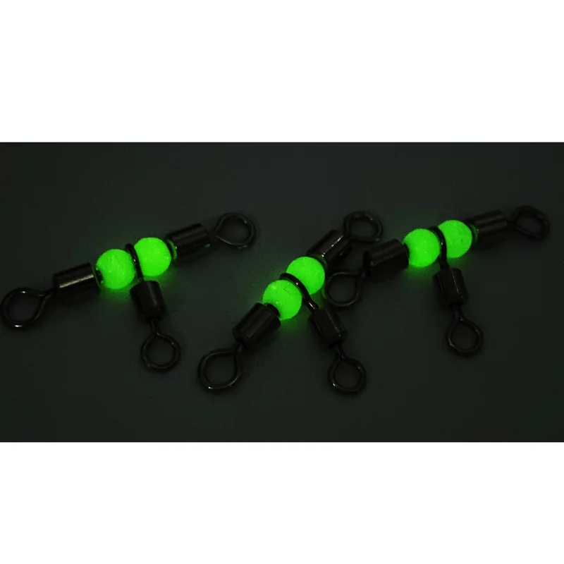 ZYZ-Cuentas luminosas giratorias de pesca en forma de T, accesorios de pesca de acero inoxidable, conector de aparejo giratorio de tres vías - imagen 4