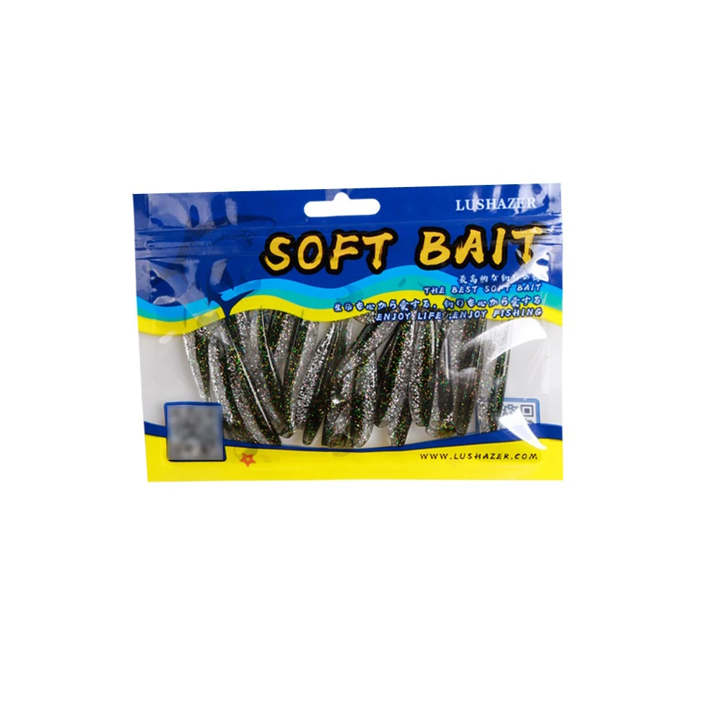Señuelo de cebo blando de 20 piezas, cola en T, 5,5/6,5/7cm, para pesca en agua dulce al aire libre - imagen 4