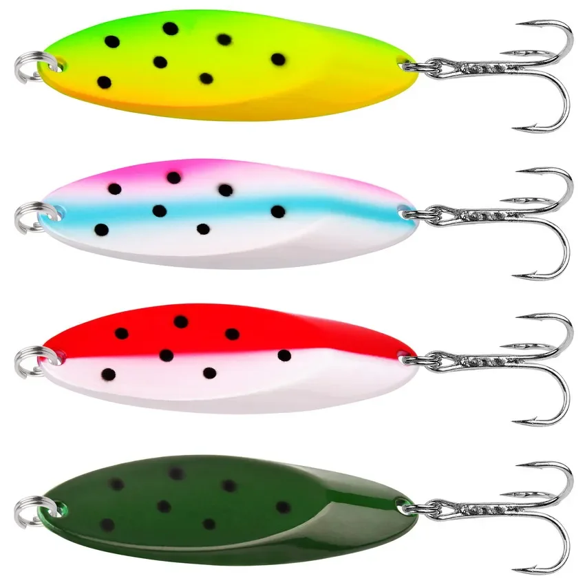 Señuelo de Pesca con forma de cuchara, cebo de Metal de 1,5g-21g, para anzuelo de trucha, 12 unidades por lote - imagen 4