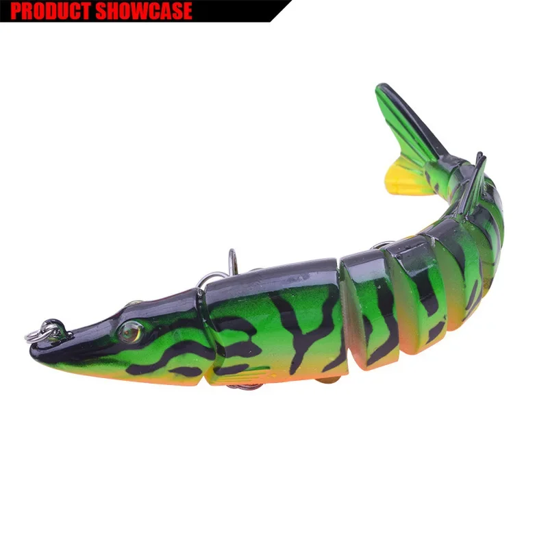 WDAIREN Nuevo diseño 9 secciones Señuelos de pesca Wobbler 12 cm 21,3 g Cebo de natación con 6 #   Aparejos de pesca con anzuelo, cebos de pesca de 13 colores - imagen 4