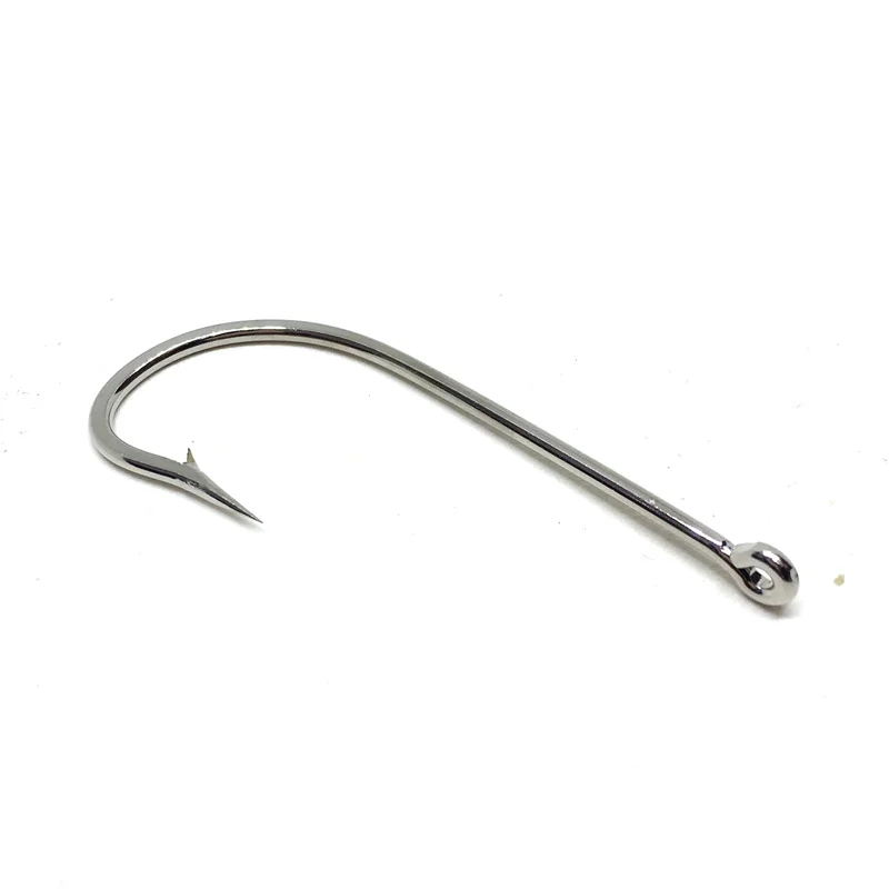 Anzuelos de Pesca de mango largo con agujero de ojos, lote de 100 unidades de ganchos de púas para perca, carpa, Material de Pesca, accesorios, aparejos de Pesca - imagen 4