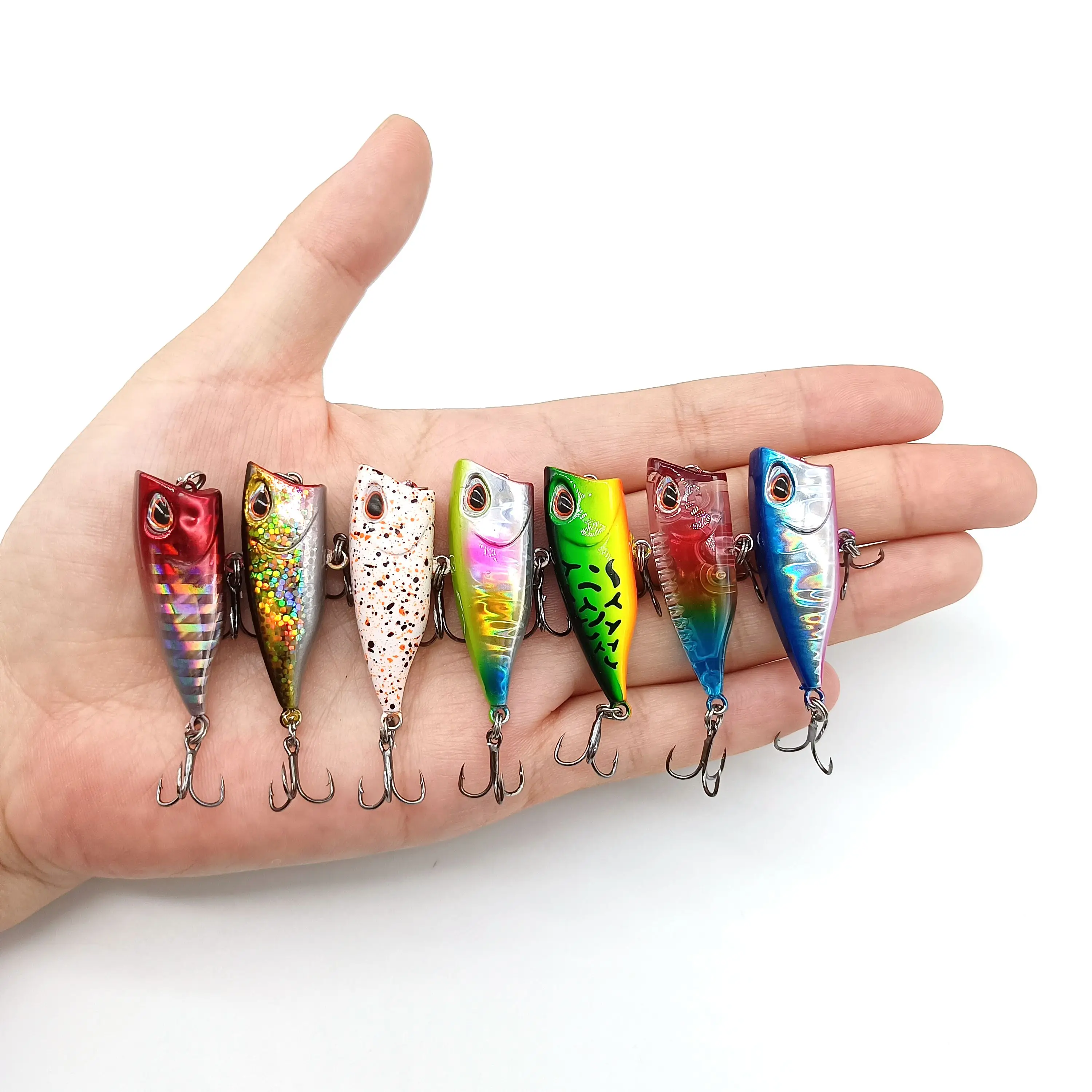 DUODUOYU 1 unids/lote Mini señuelo de pesca Popper 3,5g/40mm agua superior Artificial pequeño cebo duro anzuelo afilado Crankbait Wobbler aparejos - imagen 2