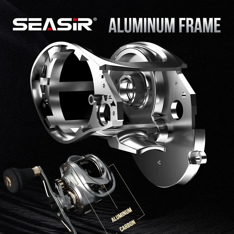 SEASIR Megacuda Carrete Baitcasting Aluminio – Jigging 6.5:1 - imagen 3