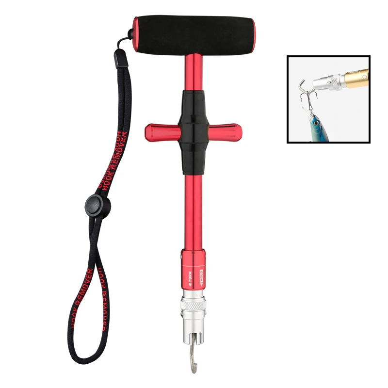 TAKEDO BL-049 Extractor de anzuelos de pesca en forma de T 23,7 CM 145G quitar separador de anzuelos dispositivo de desacoplamiento herramienta de pesca