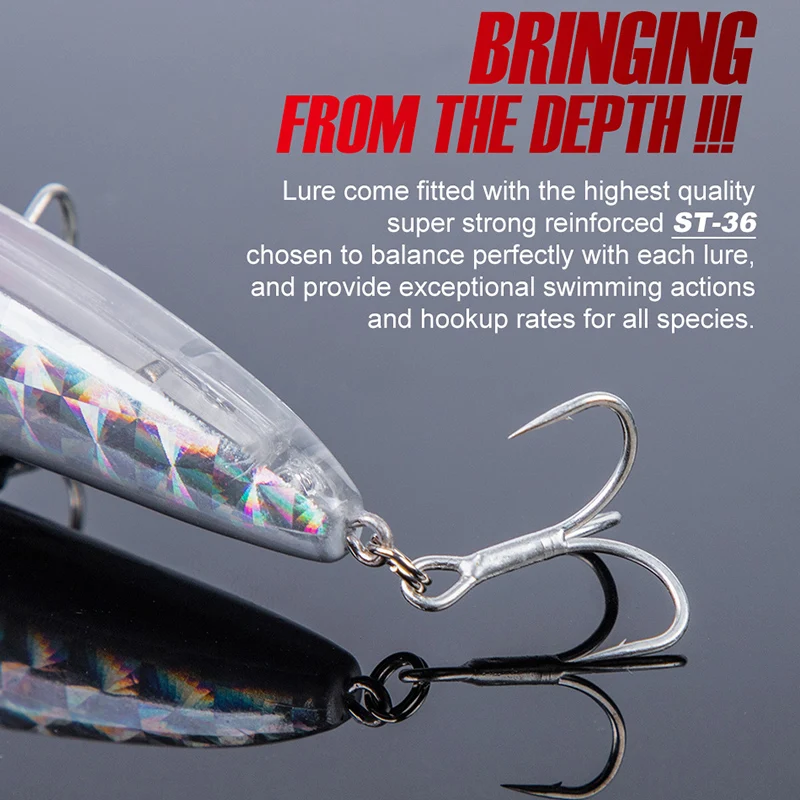 Swimbait duro NOEBY 110mm – Flotante para lucio, lubina y caballa - imagen 3