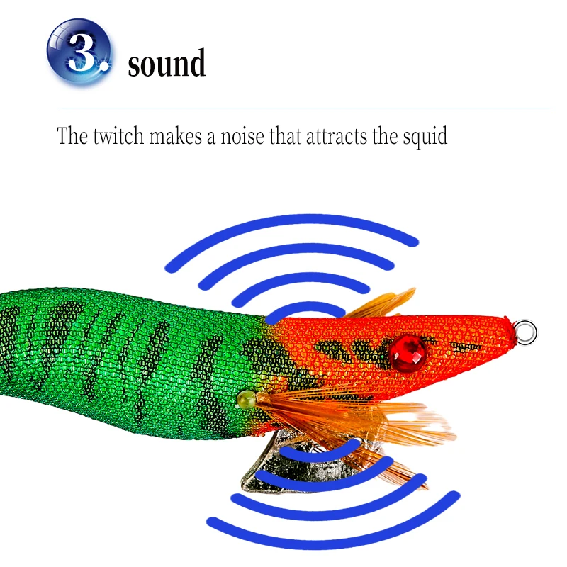 FSDZSO señuelo luminoso de calamar, anzuelo de plantilla, cebo de camarón, pulpo, sepia, plomo, plomo - imagen 5