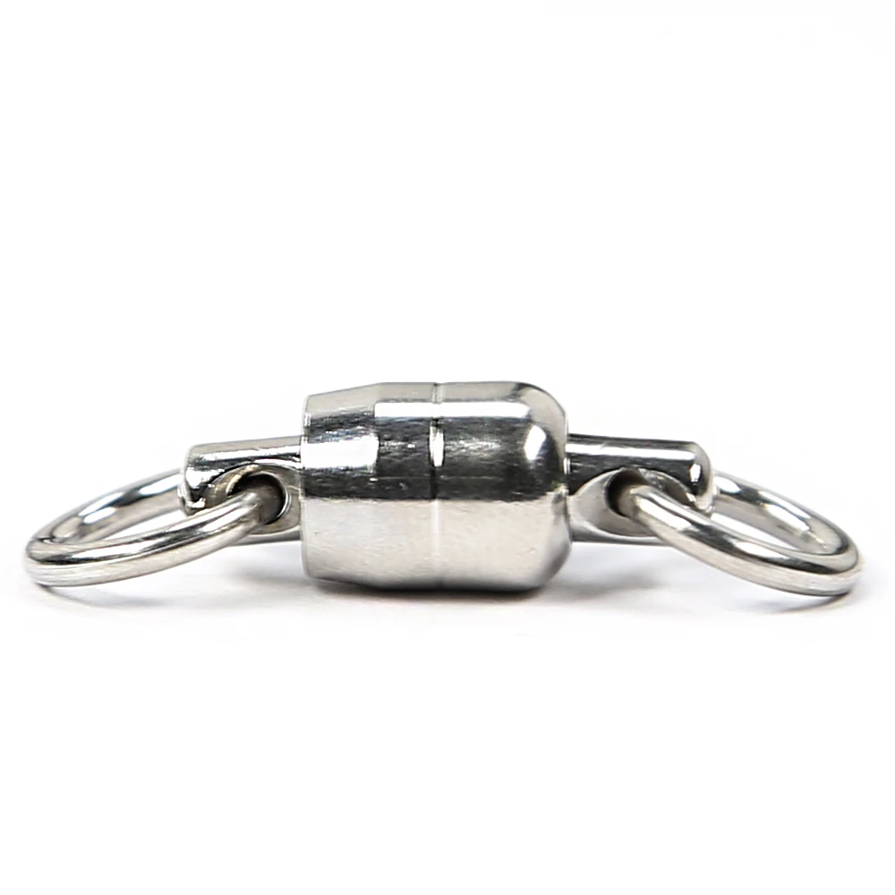 B & U-Anillo giratorio de rodamiento de bolas de 4 piezas, Conector de pesca de acero inoxidable para agua dulce y salada, señuelo de cebo para curricán - imagen 5