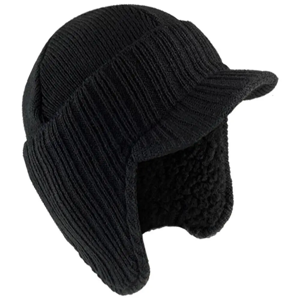 Gorro con forro polar de invierno, protección para los oídos, gorros de bombardero de felpa, gorra informal con orejeras para exteriores para hombre - imagen 4