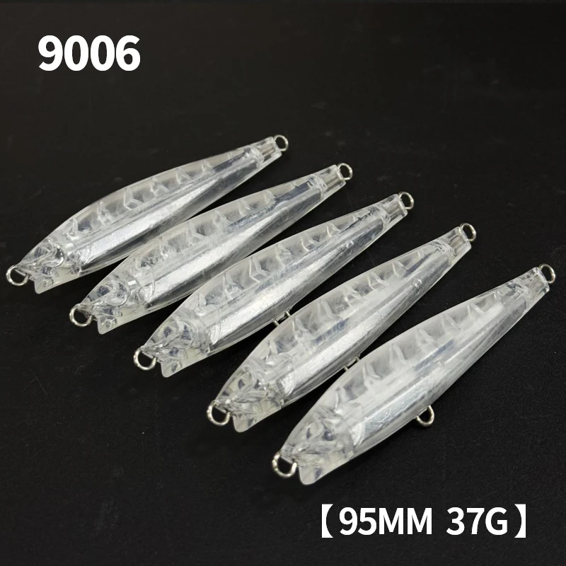 Señuelos de pesca de pececillo en blanco sin pintar, 20 piezas, 95mm, 37g, cebo que se hunde, cebos artificiales de agua salada de fundición larga, Swimbait Monster Shot - imagen 2