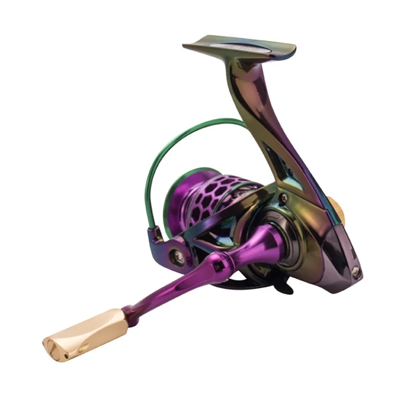 LIZARD carrete giratorio colorido carrete de aleación manija de tienda perilla lagarto 1000-6000 serie 9 + 1 rodamiento, perilla diferente de arrastre de 8kg - imagen 4